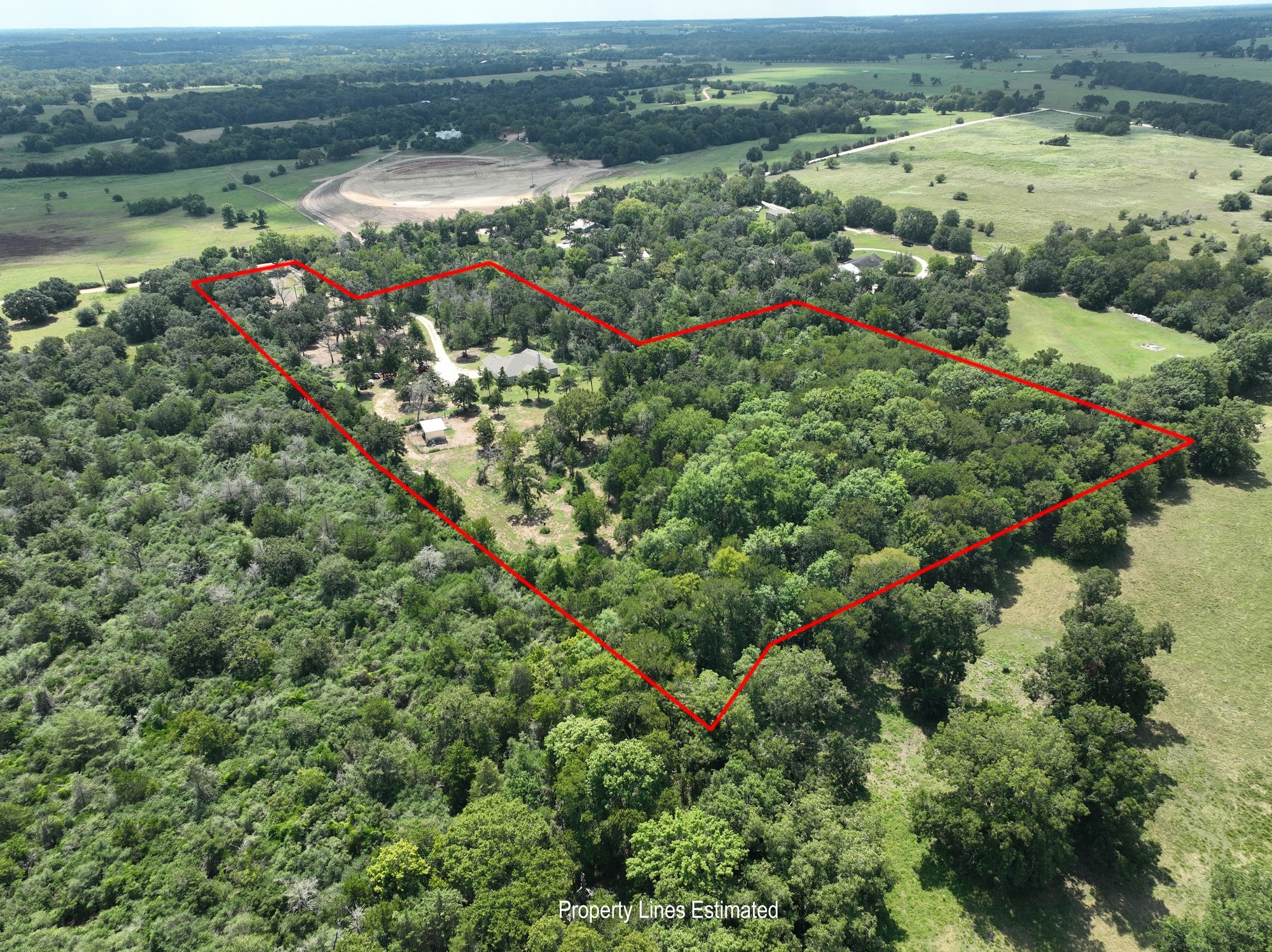 2612 Tiemann Road New Ulm, TX 78950 - Photo 37 of 39 an aerial view of lake and residential houses with outdoor space