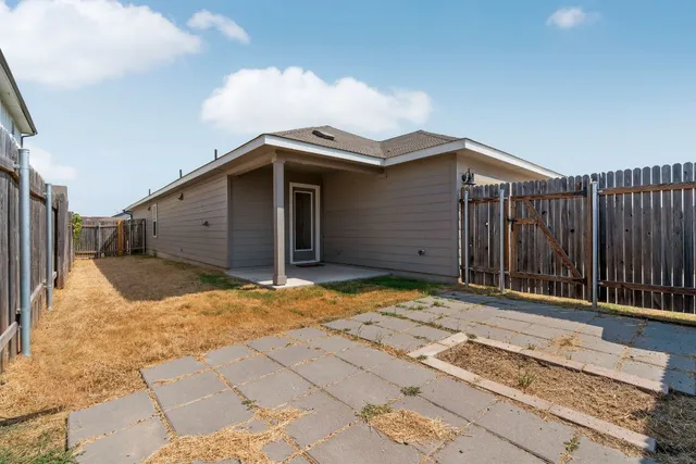 a backyard of a house