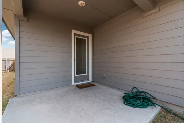 a backyard of a house