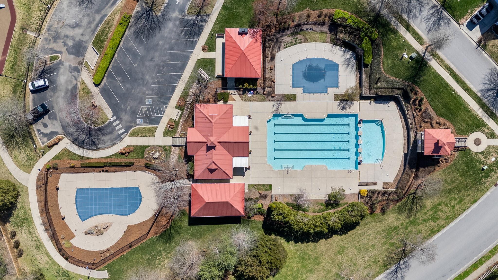 7245 Riverfront Drive Nashville, TN 37221 - Photo 70 of 74 an aerial view of a house with a swimming pool patio and outdoor seating