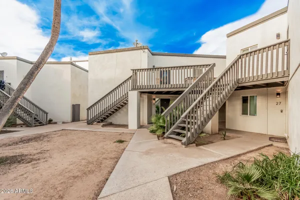 a view of stairs and an outdoor space