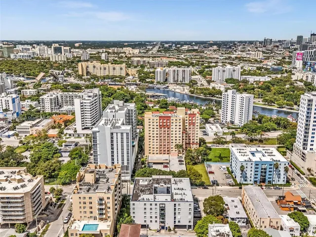 an aerial view of city