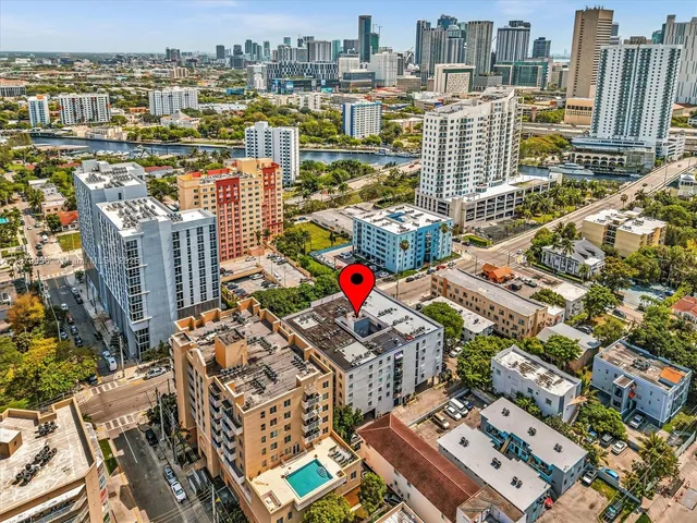 a view of city with ocean