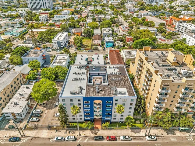 an aerial view of a city