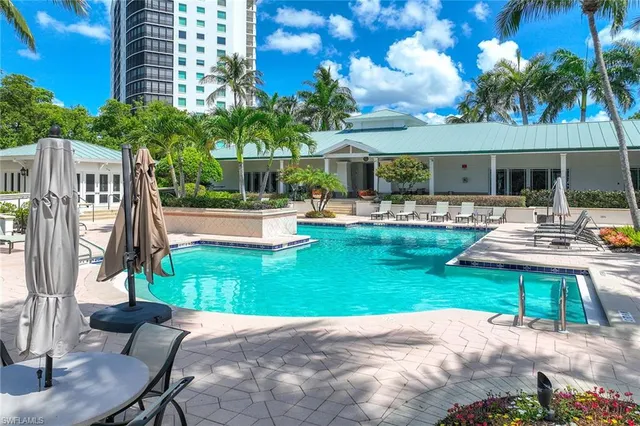 a view of outdoor space yard and swimming pool