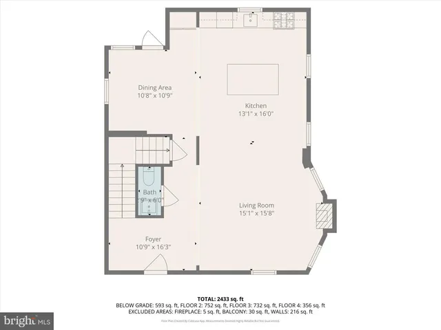 a picture of floor with a white wall and a painting