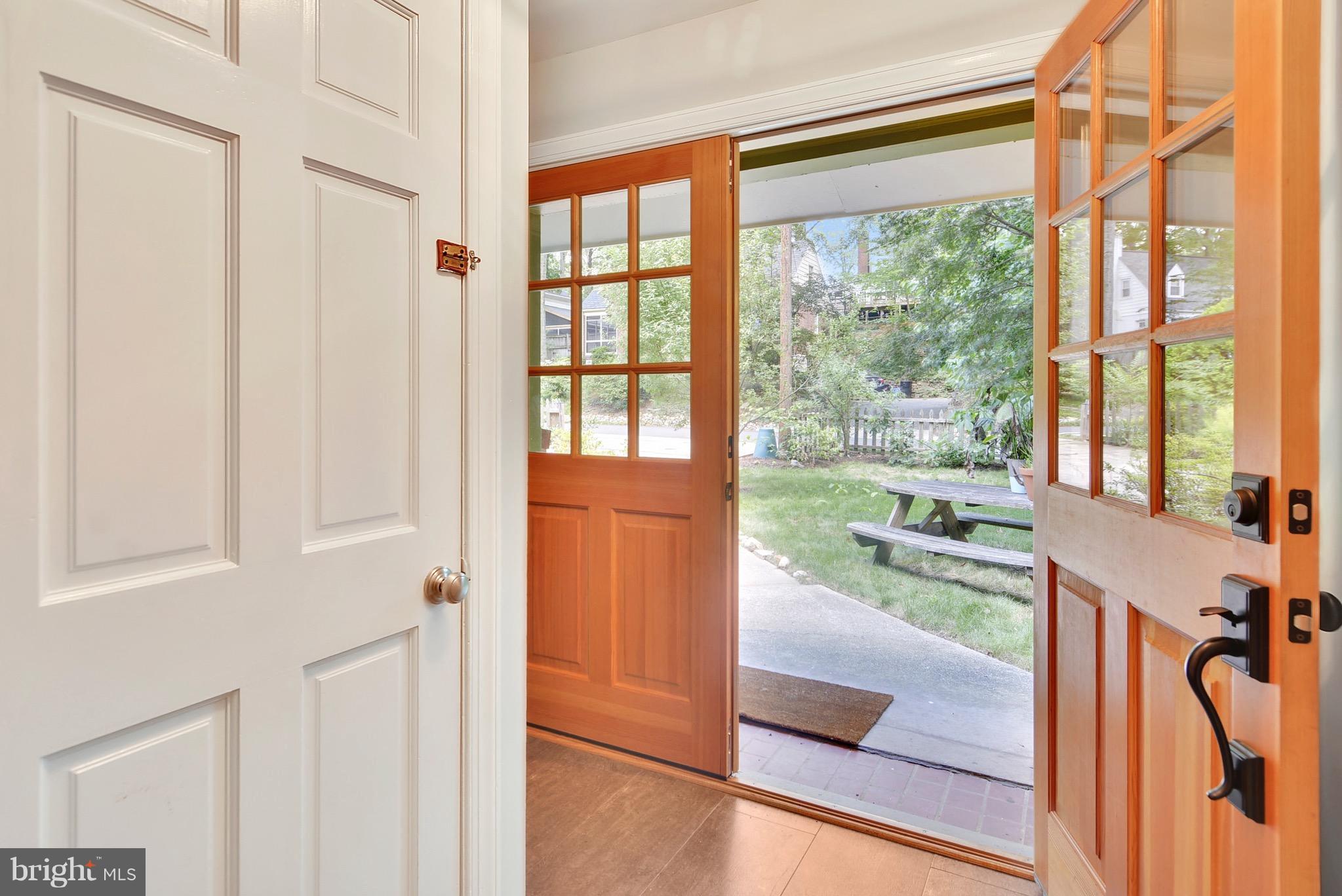 15 Parkside Road Silver Spring, MD 20910 - Photo 3 of 27 French Door Foyer and Mudroom with Tile Floor