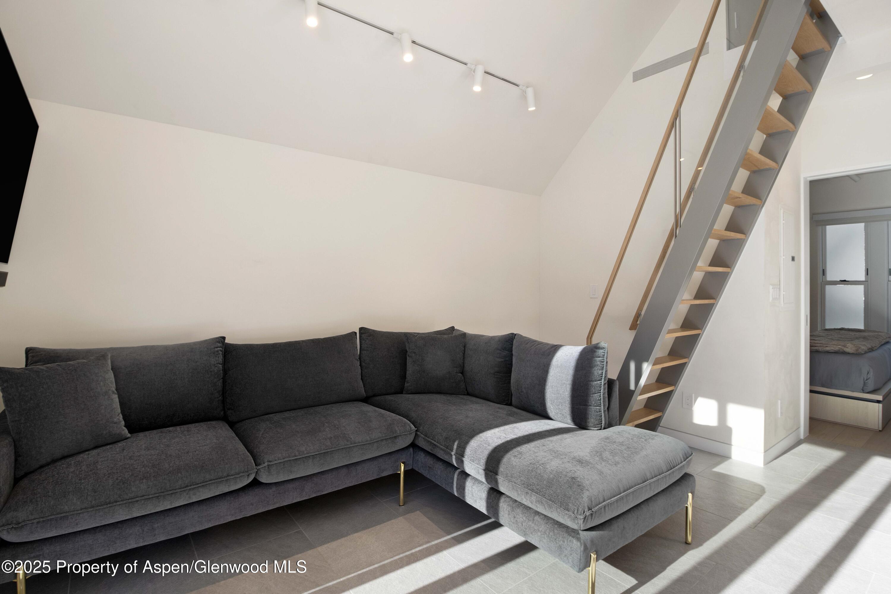 211 West Main Street, Unit 201 Aspen, CO 81611 - Photo 6 of 14 a living room with furniture and a couch