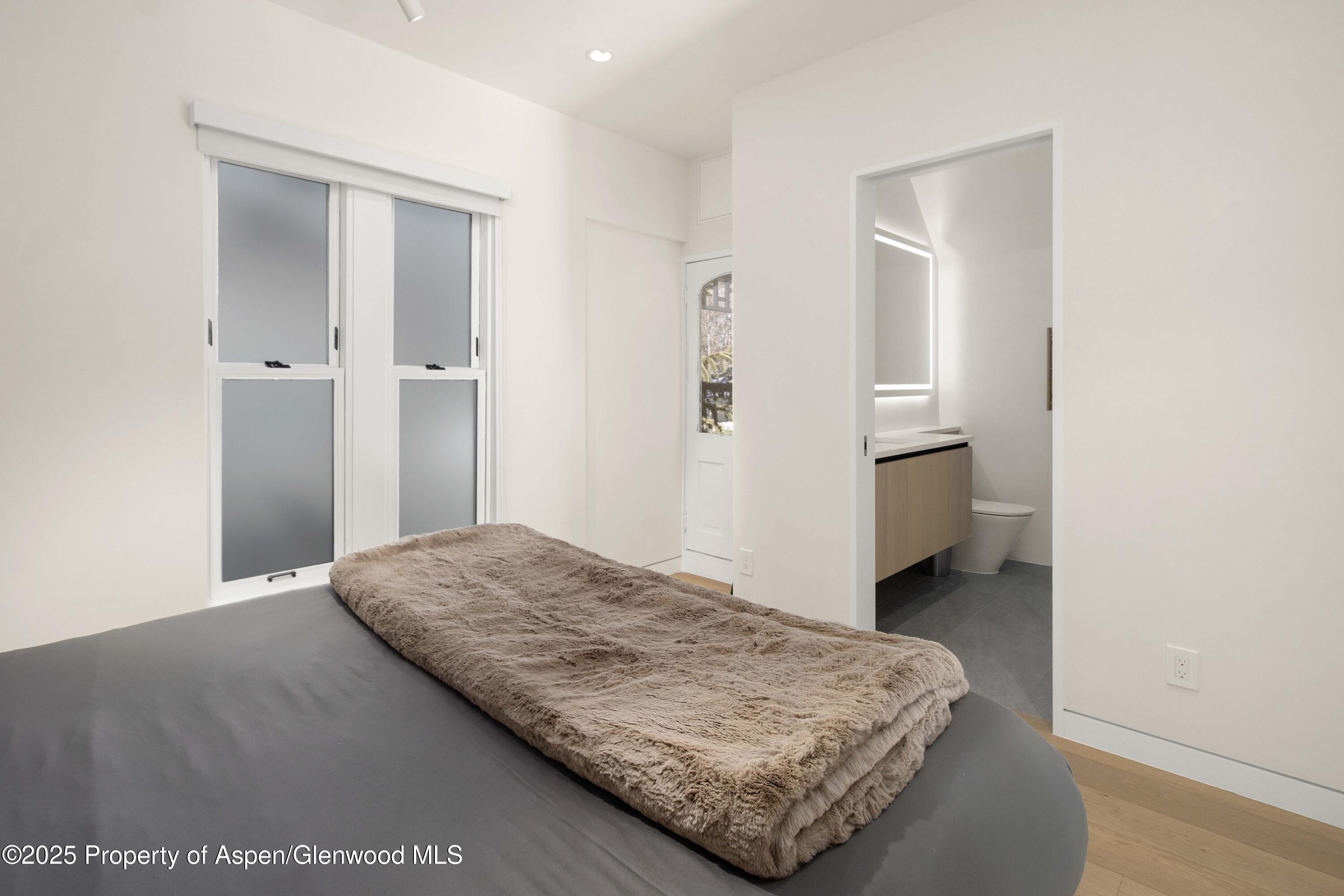 211 West Main Street, Unit 201 Aspen, CO 81611 - Photo 9 of 14 a living room with a bed and dresser