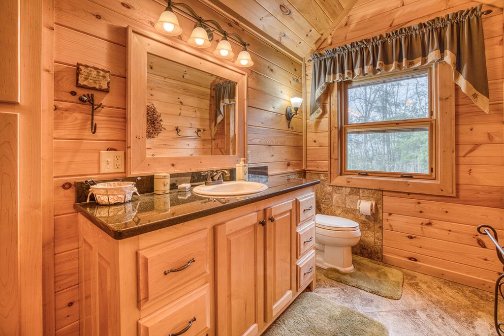 671 Stover Knob Trail Cherry Log, GA 30522 - Photo 46 of 89 a bathroom with a sink toilet and shower