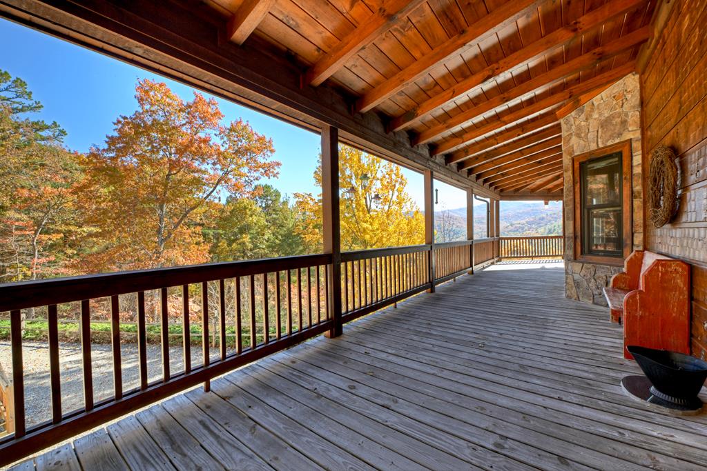 671 Stover Knob Trail Cherry Log, GA 30522 - Photo 83 of 89 a view of balcony with wooden floor