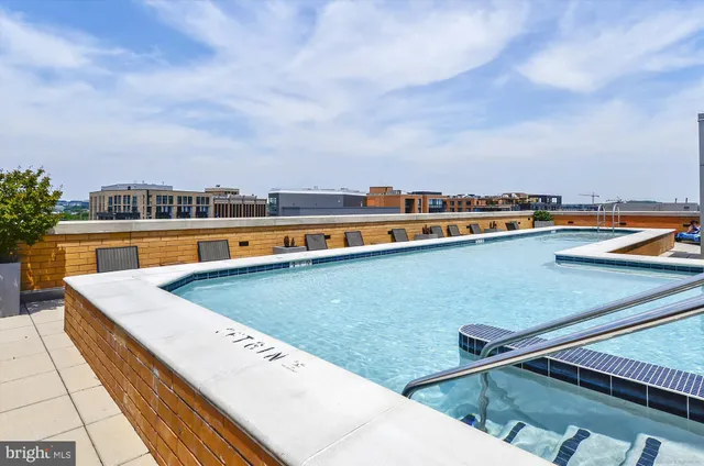 a view of a terrace with furniture