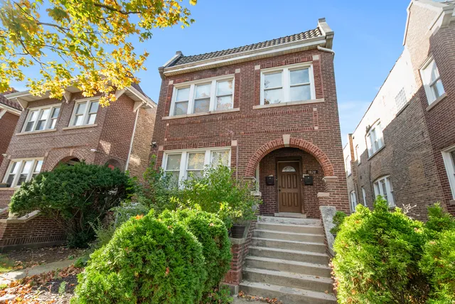 a front view of a house
