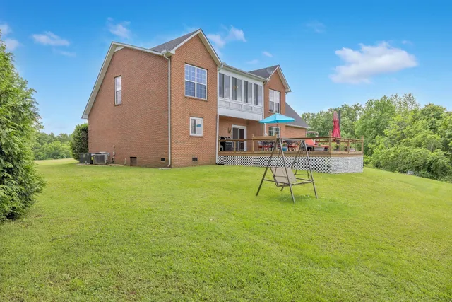 a big yard with lots of green space
