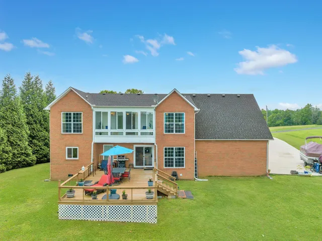 a view of a yard with an outdoor space