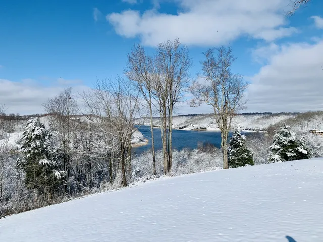 a view of lake from balcony