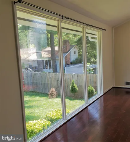 a view of a garden from a window