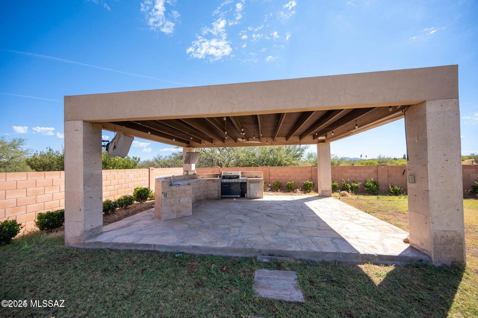 331 Via Bella Donna Rio Rico, AZ 85648 - Photo 43 of 46 a view of a porch with furniture and yard
