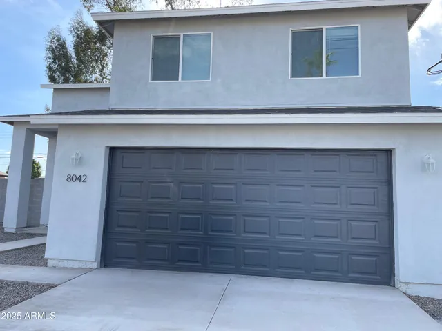 a front view of a house