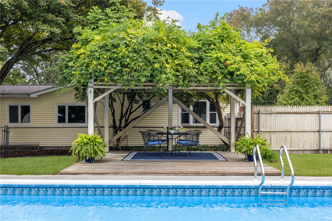 471 Annaquatucket Road North Kingstown, RI 02852 - Photo 5 of 50 Al fresco dining under the trumpet vine covered pergola is magical!