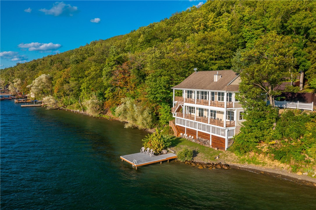 "RIGHT ON THE WATER" DREAM HOME!  OVER 200' SHALE