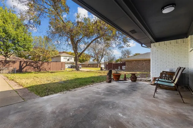 a backyard of a house