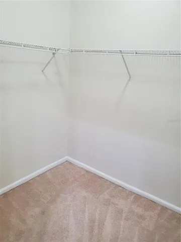 a view of small space with racks on the wall