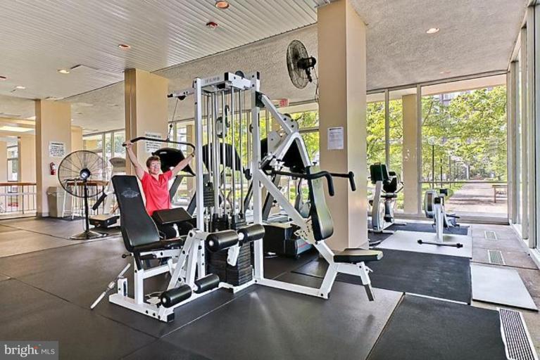 550 N Street Southwest, Unit S802 Washington, DC 20024 - Photo 23 of 30 a view of a room with gym equipment