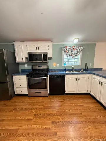 a kitchen with stainless steel appliances a sink and a stove