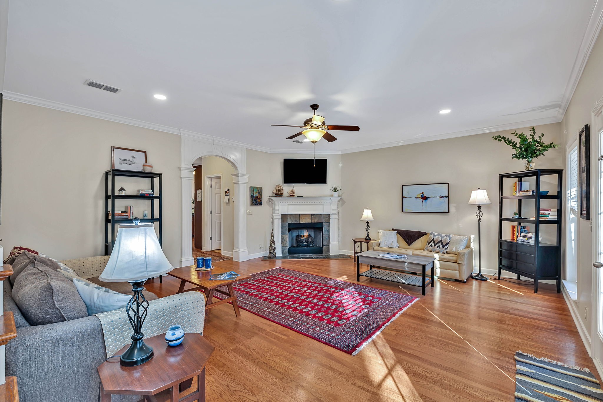 2138 Cason Lane Murfreesboro, TN 37128 - Photo 6 of 55 a living room with furniture and a fireplace