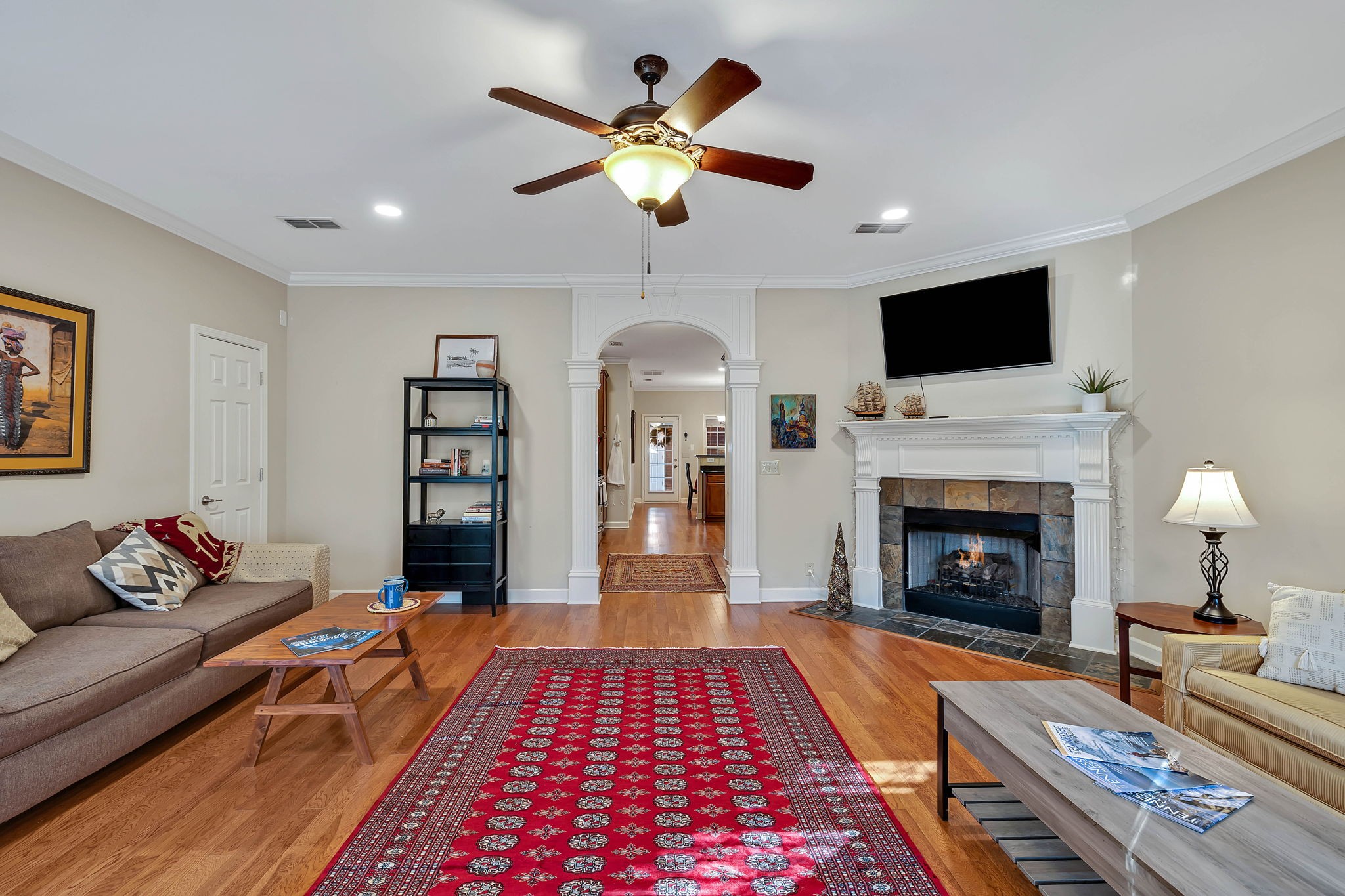 2138 Cason Lane Murfreesboro, TN 37128 - Photo 9 of 55 a living room with furniture fireplace and a flat screen tv