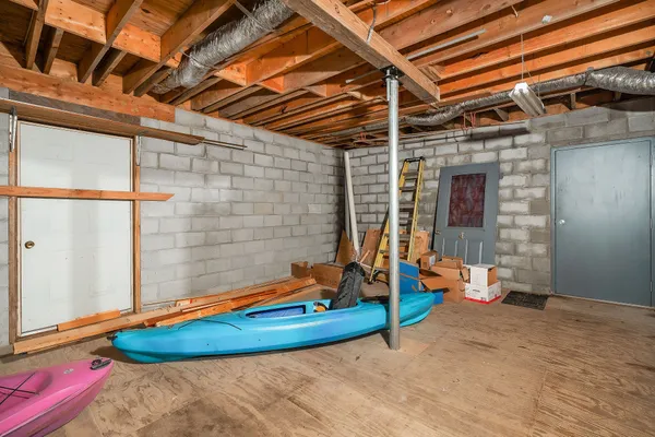 a view of balcony with wooden floor and fence