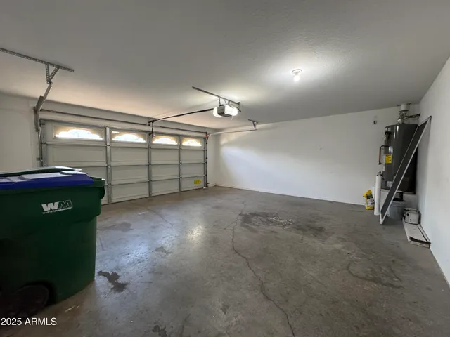 a view of a garage