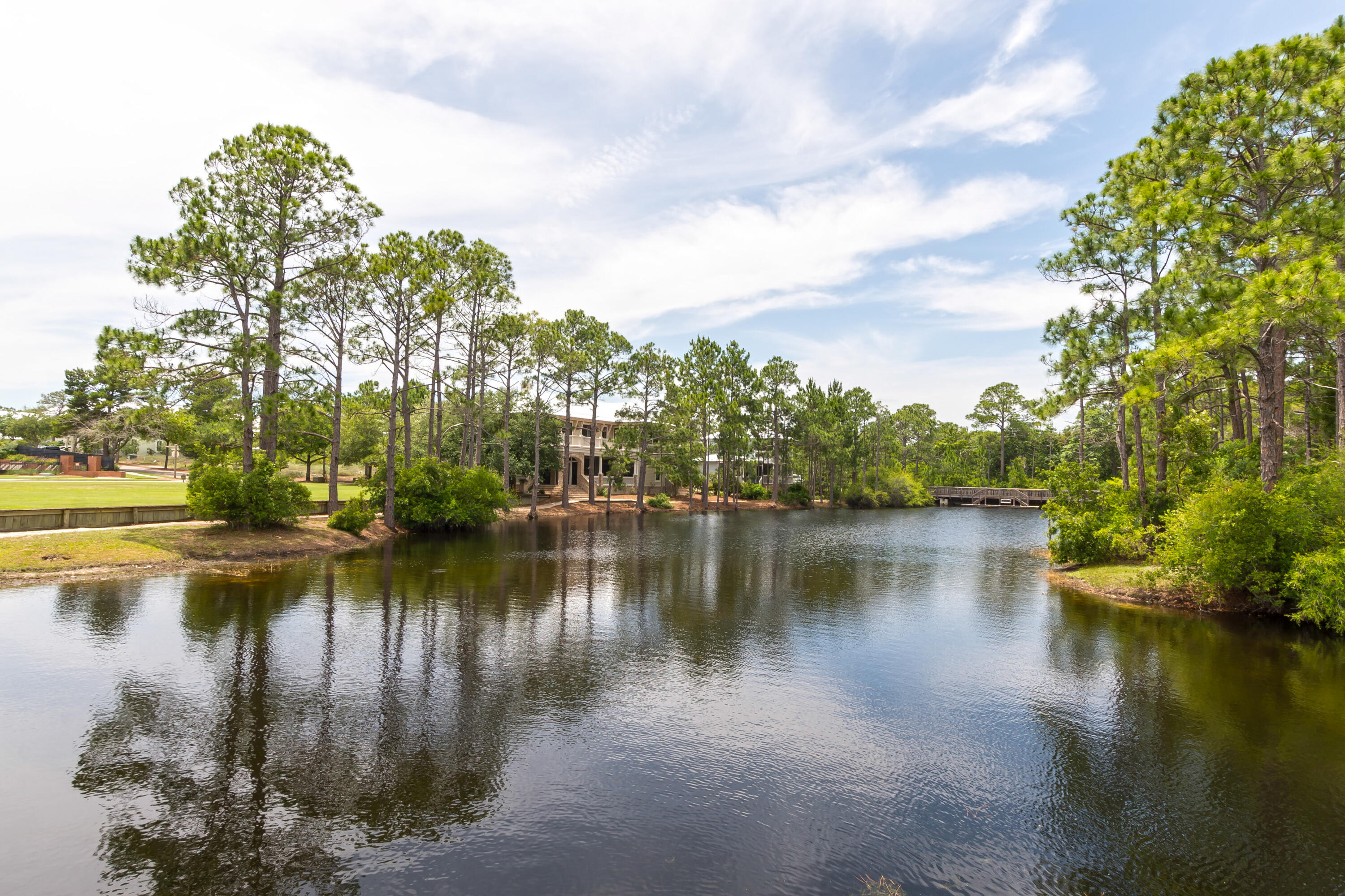 80 Okeechobee West Santa Rosa Beach, FL 32459 - Photo 35 of 38 a view of a lake with houses in the back