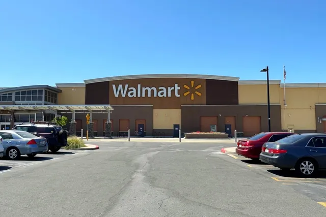 a view of a car parked in front of a building
