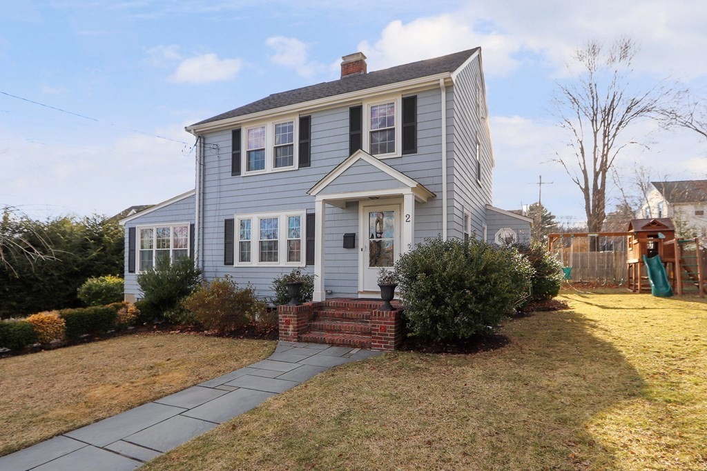 2 Central Terrace Needham, MA 02494 - Photo 30 of 33 a front view of a house with a garden