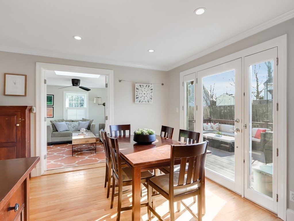 2 Central Terrace Needham, MA 02494 - Photo 9 of 33 a view of a dining room with furniture wooden floor and a rug