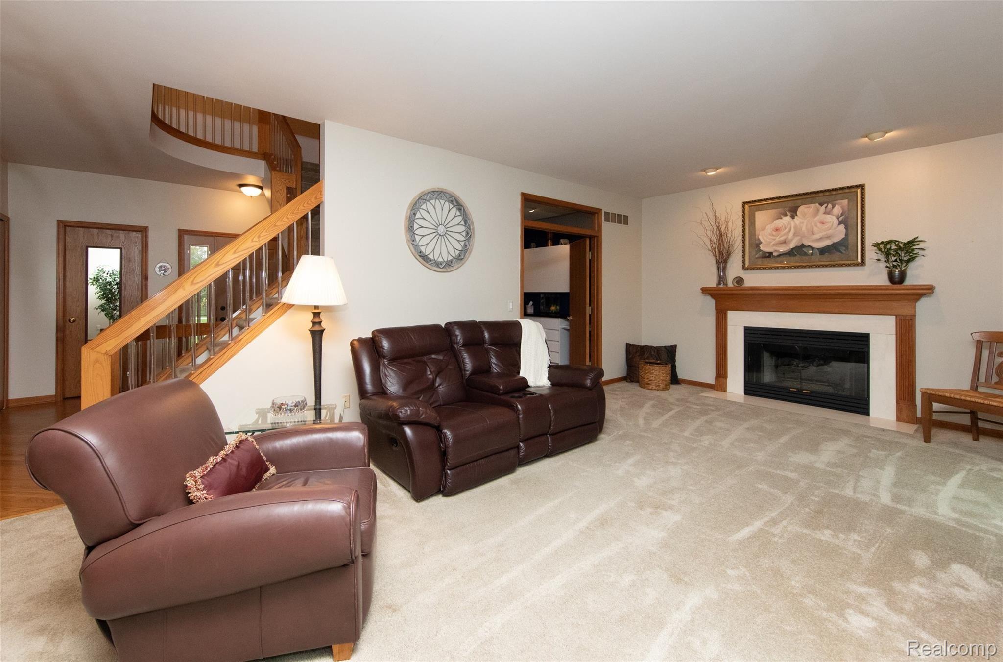 8652 Miller Road Clarkston, MI 48348 - Photo 9 of 47 Marble Natural Gas Fireplace