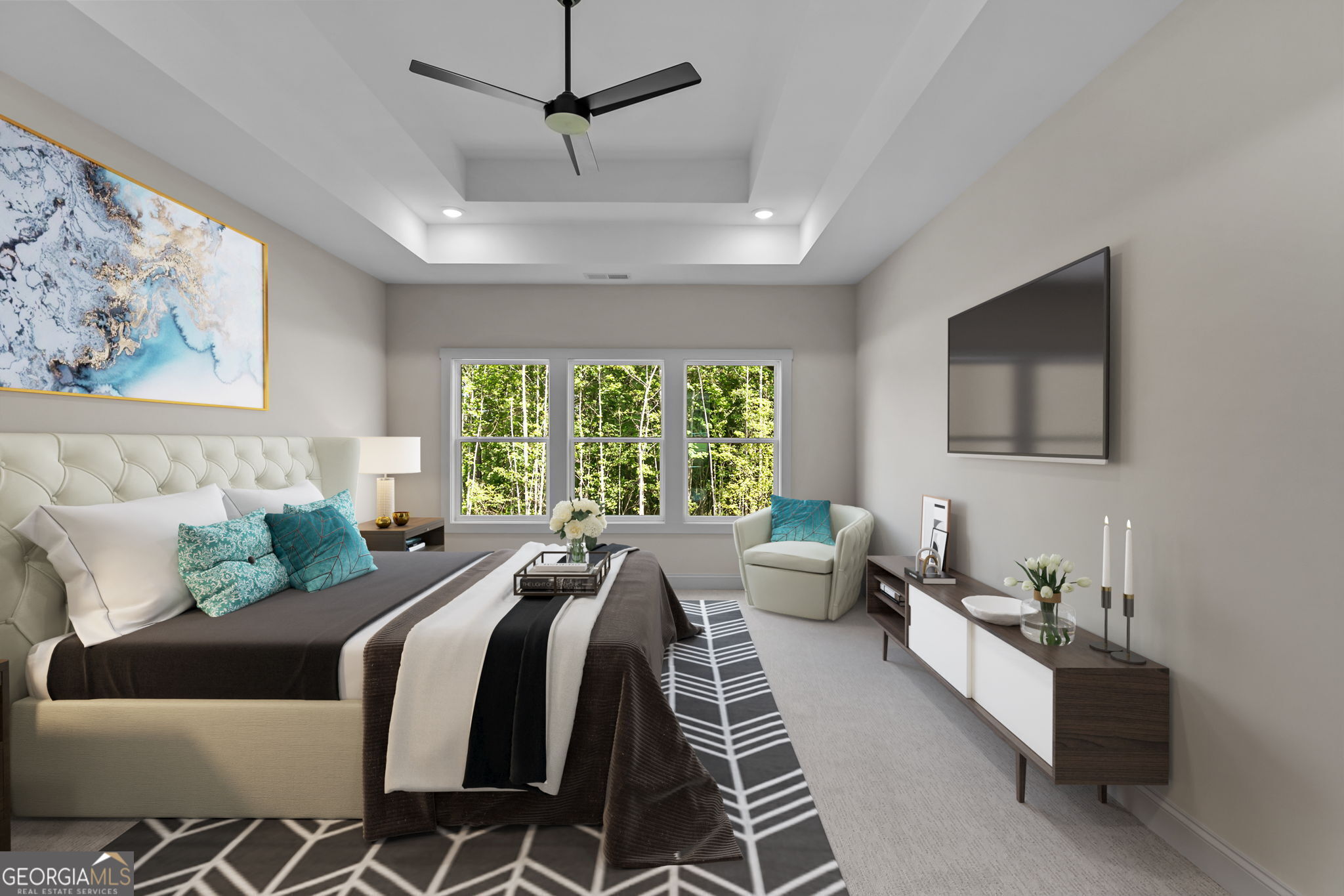 1593 Bethesda Church Road Carrollton, GA 30117 - Photo 31 of 50 a bed room with a bed and a couch