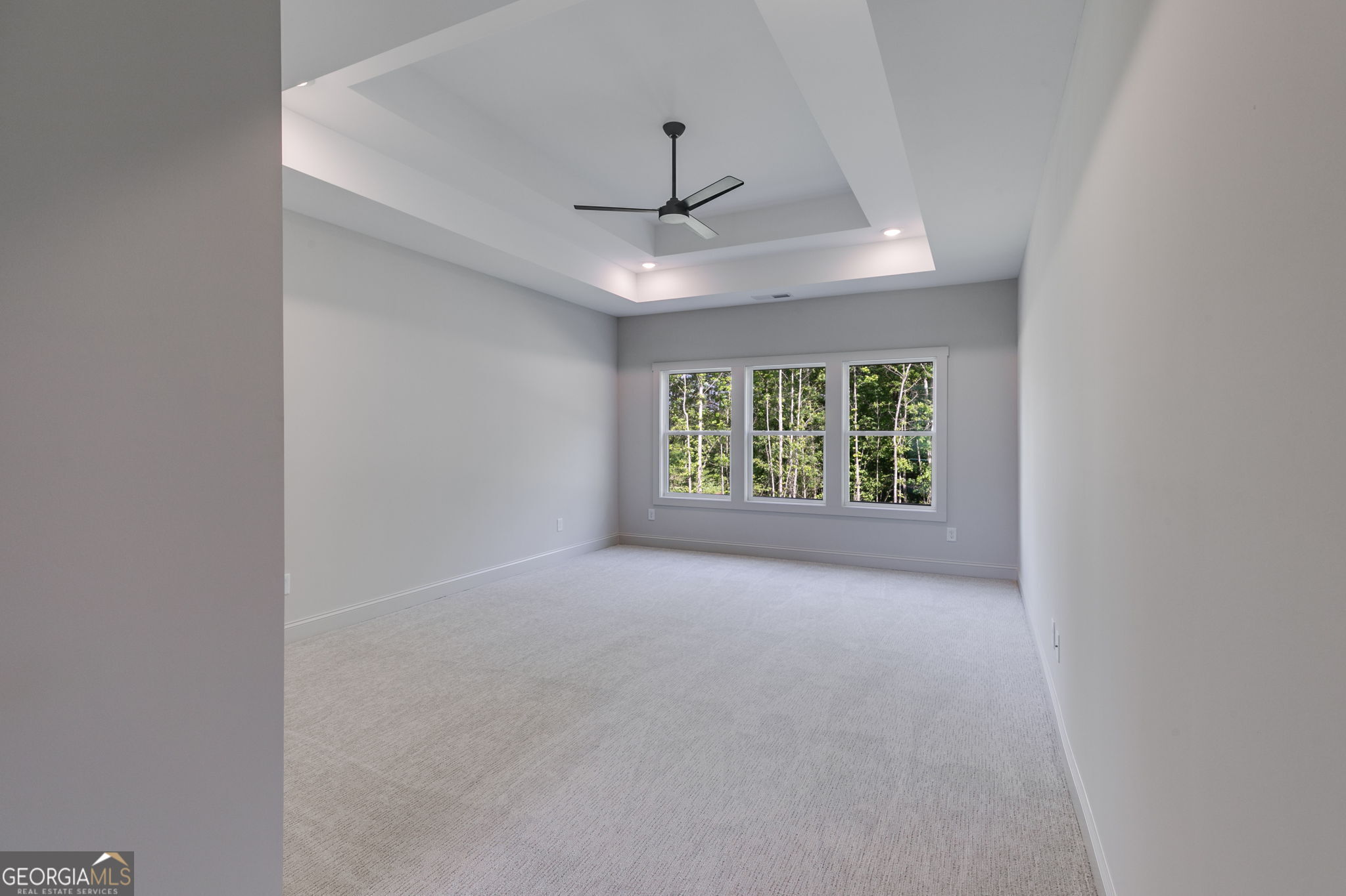 1593 Bethesda Church Road Carrollton, GA 30117 - Photo 33 of 50 an empty room with windows and ceiling fan