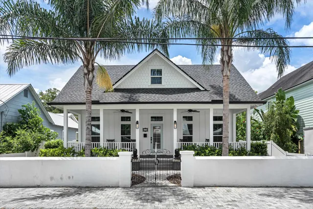 front view of a house with a small yard