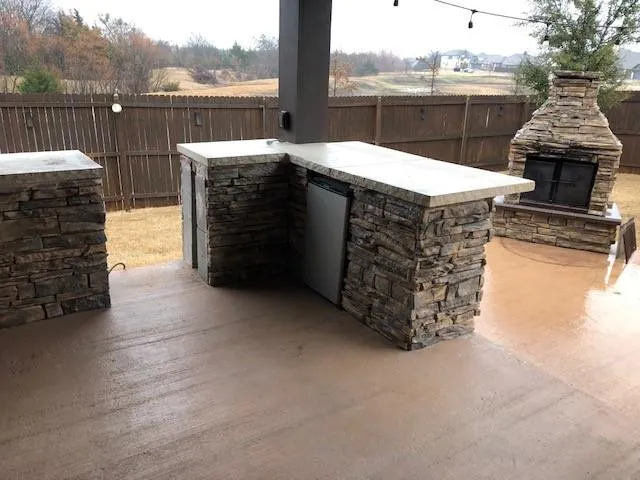 a view of a terrace with a couch