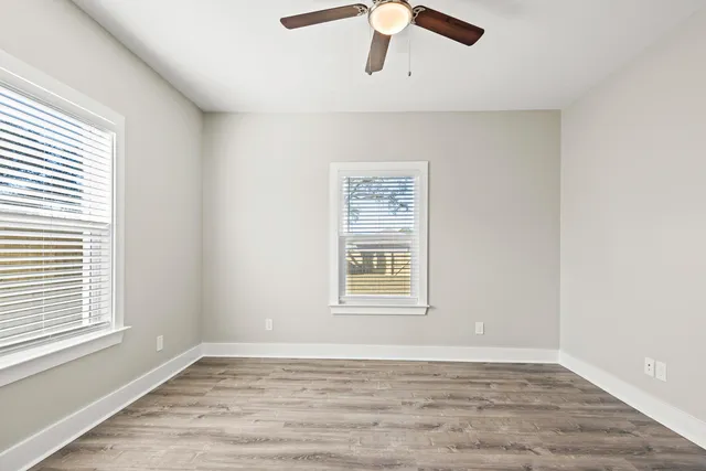 an empty room with a window