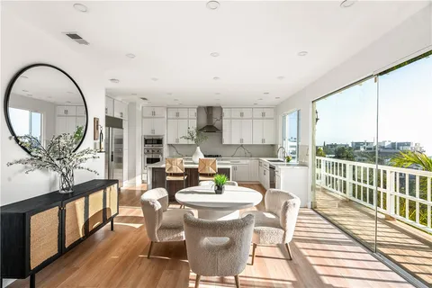 a view of a city from a balcony