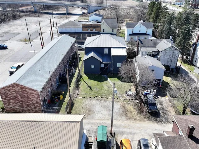 an aerial view of multiple house