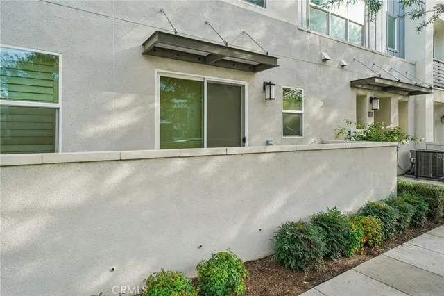 a picture of a building and glass door