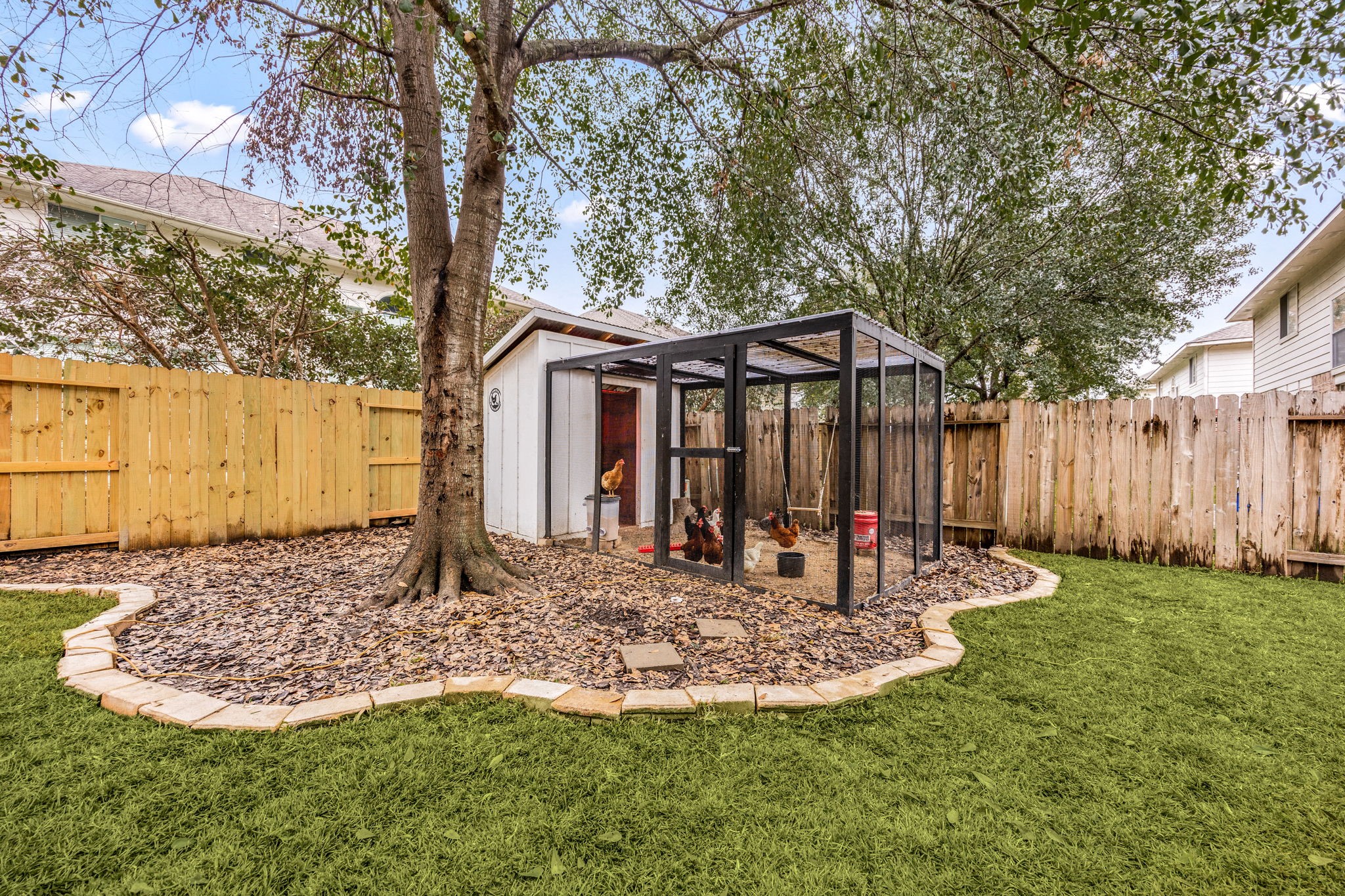 23107 Burcan Court Spring, TX 77373 - Photo 39 of 42 a front view of a house with a yard fountain and tree