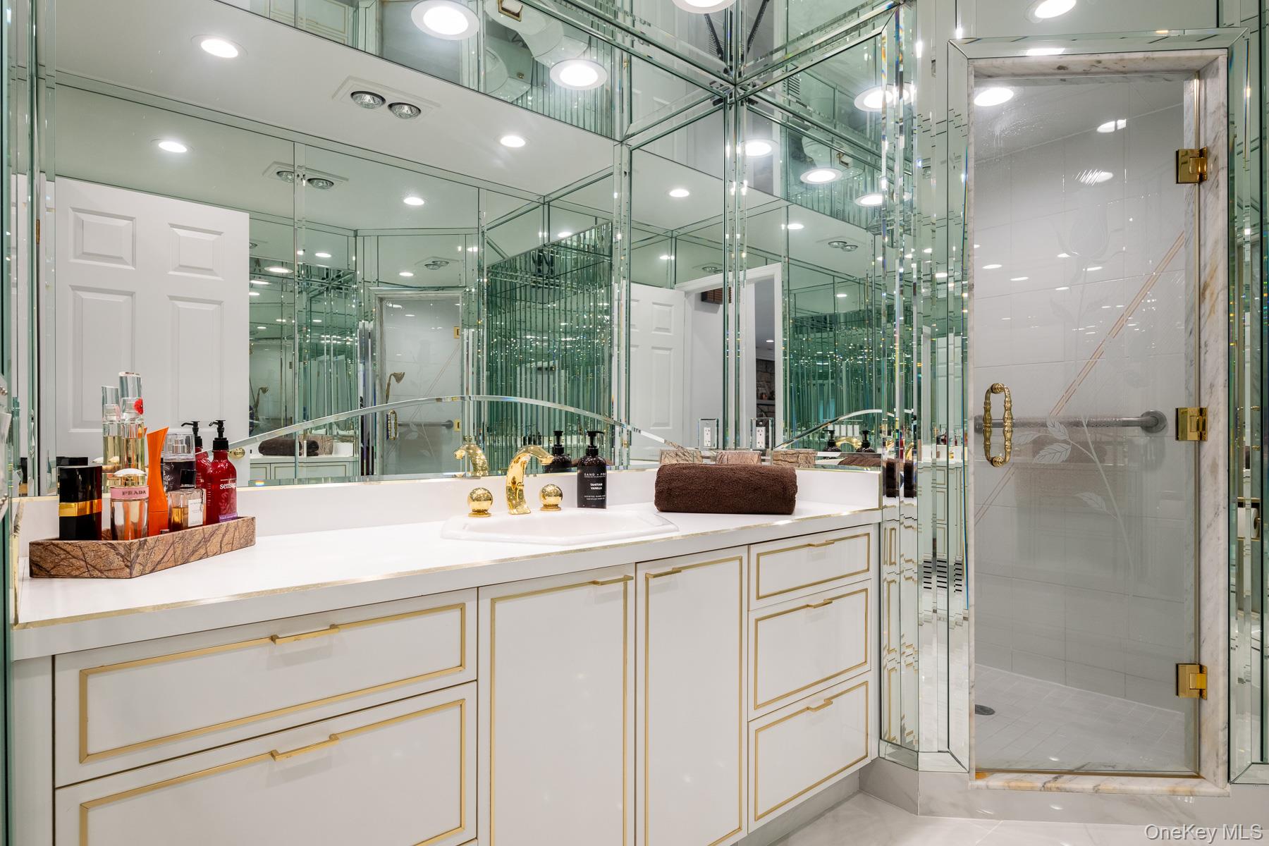 109 Mamaroneck Road Scarsdale, NY 10583 - Photo 39 of 50 Main level full Bathroom with a stall shower and large vanity