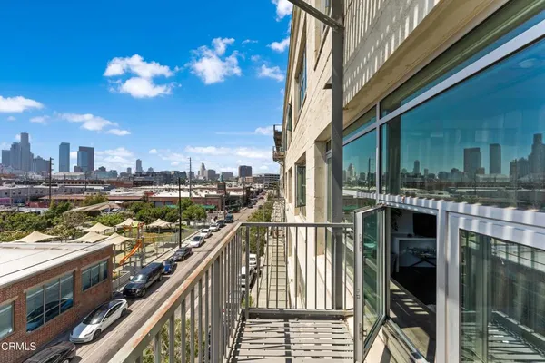 a city view from a balcony