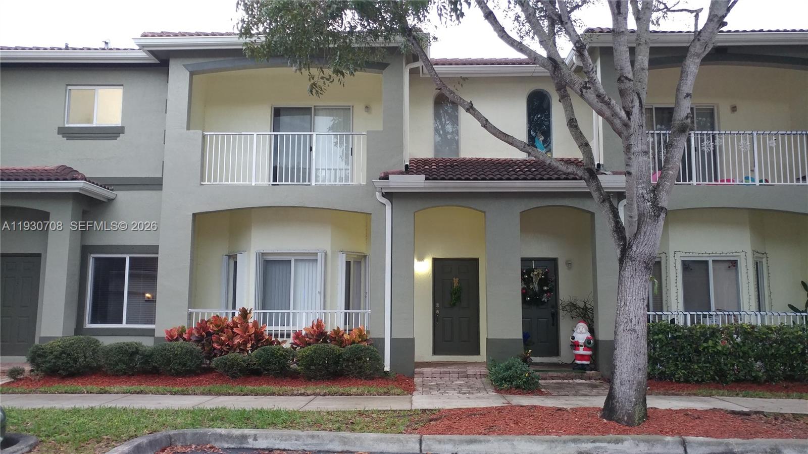 a front view of a house